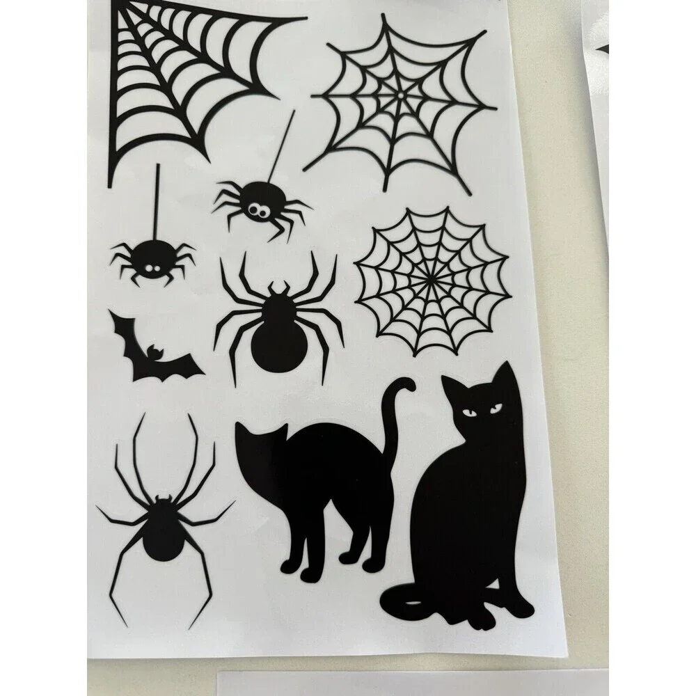 Halloween Window Stickers, 9 Sheets Halloween Window Cling Decals for Halloween